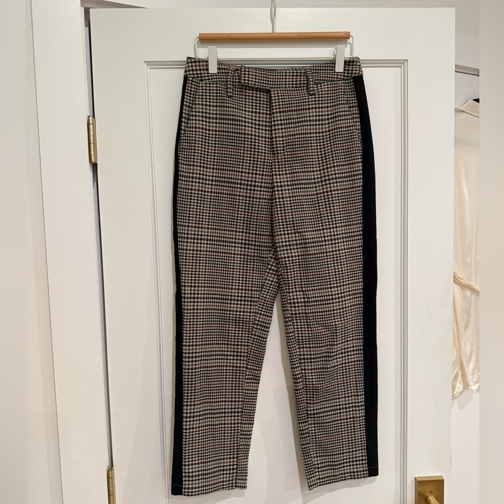WHO WHAT WEAR Plaid Women’s Cropped Trouser Pant Sz 2